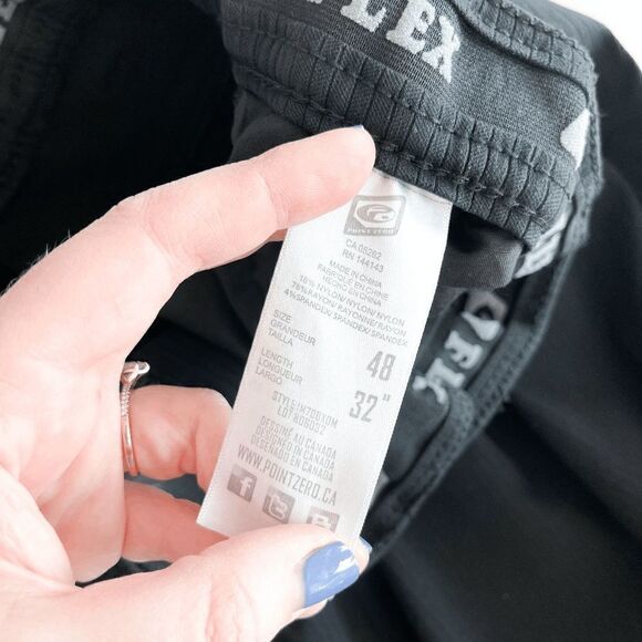 Point Zero Mens Pants Cropped Stretch Waist Black Size 48 x 32 - Picture 5 of 9